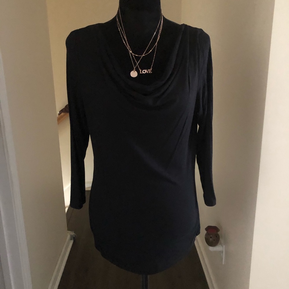 Misses cowl neck shirt